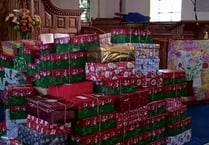 Shoeboxes blessed ahead of journey overseas