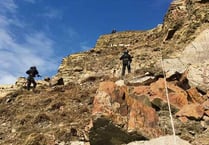 RSPCA team rescues sheep from cliff face