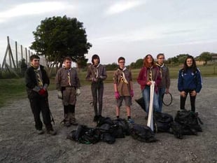 Scouts join BRAG for litter pick