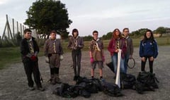 Scouts join BRAG for litter pick