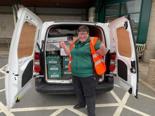 Supermarket keeps food bank well stocked