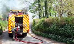Large shed fire tackled