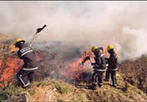 Holsworthy firefighters helped battle wildfire in Dartmoor Forest