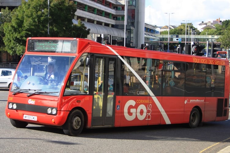 A Go Cornwall bus pictures in Plymouth