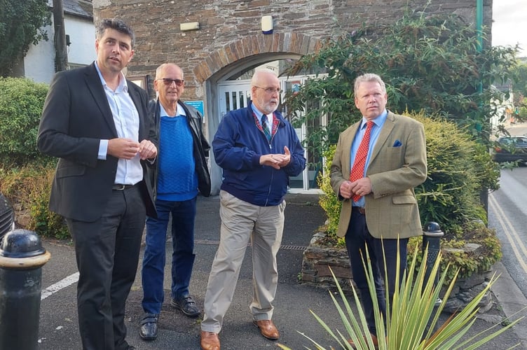 MP Scott Mann, Cllr Barry Jordan, Cllr Rob Rotchell and Transport Minister MP Karl McCartney