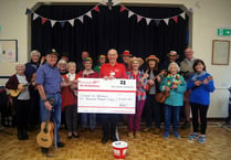 Ukulele band make £5,000 donation to Air Ambulance