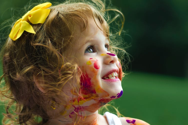 Girl with face paint