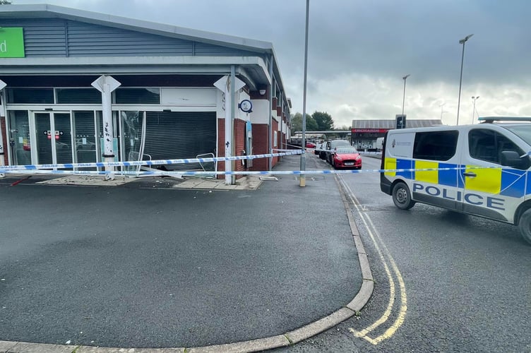 Co op on the Newport Industrial Estate following an accident