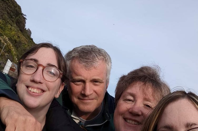 Molly Appleton-Reeve with her twin sister Chloe, Mum Jacqui and Dad Mike