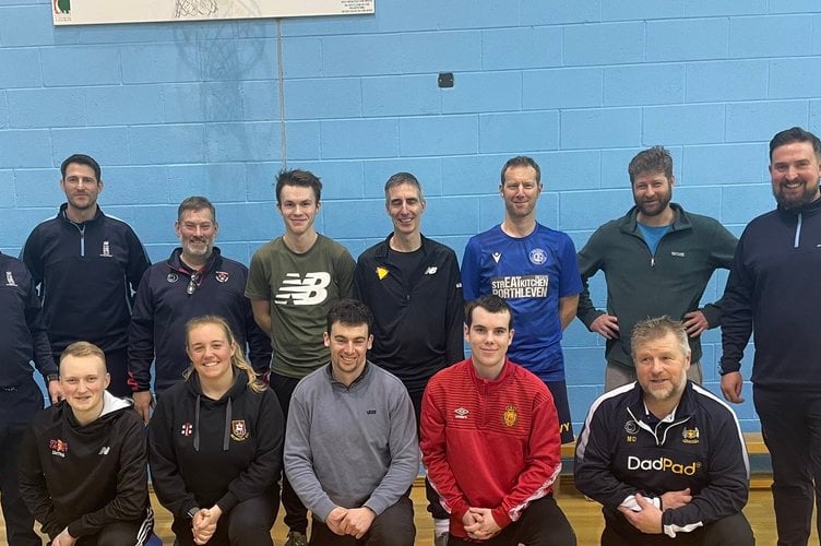 The new coaches alongside some of Cornwall Coaching Developers.