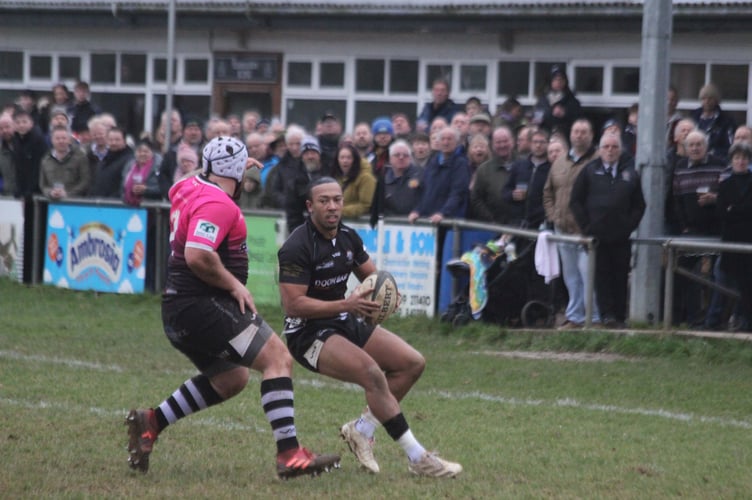 Conrad Burne made his debut for Launceston yesterday against Brixham, starting at full-back. Picture: Paul Hamlyn