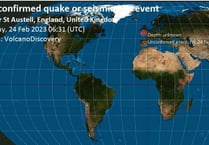 Cornwall 'hit by earthquake'