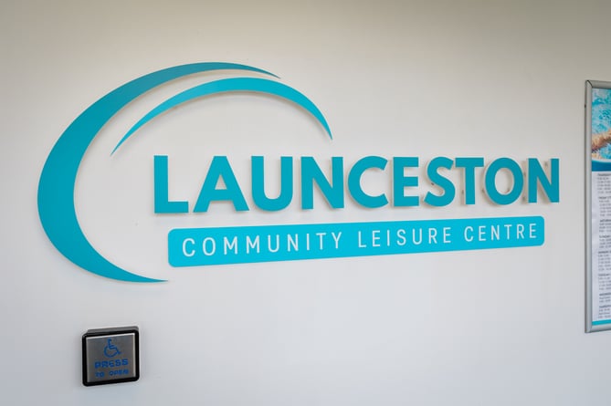 Launceston Leisure Centre Sign following reopening 
