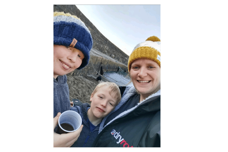 Nicola, who died aged 39 in January, with her sons Jack and Brad