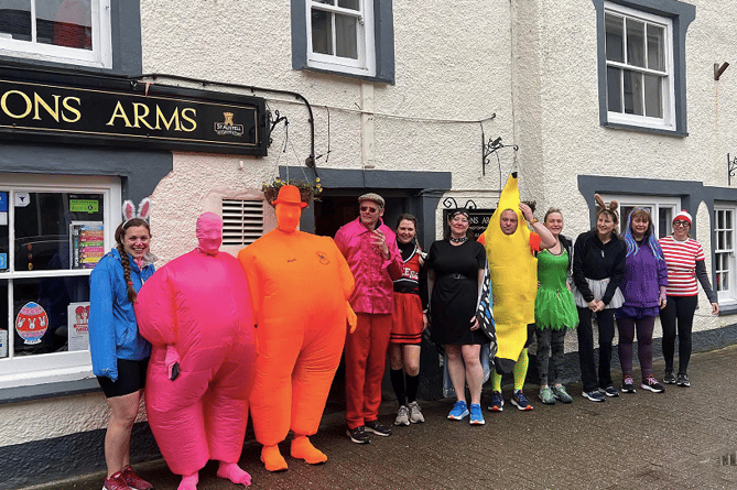 Charity runners bring colour to town