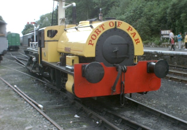 While at the Bodmin and Wenford Railway Alfred was painted for a time in the yellow colour used by Reverend Awdry in Main Line Engines