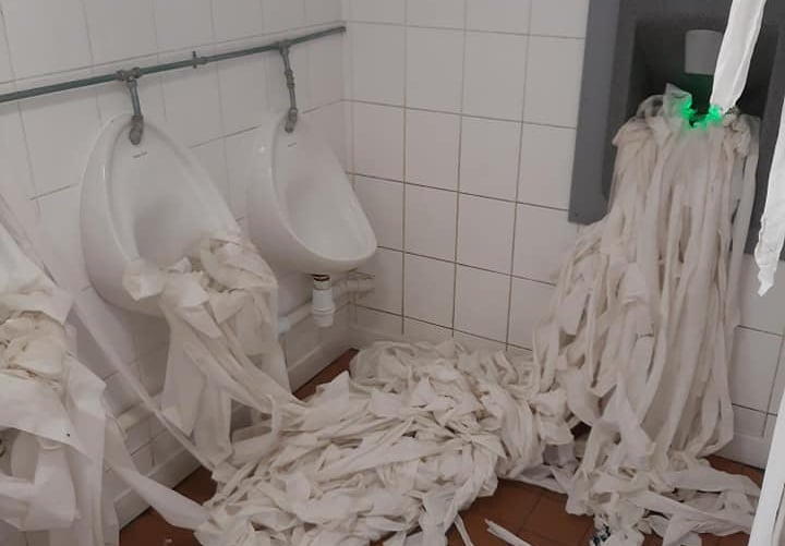 The trashed toilets in Bude