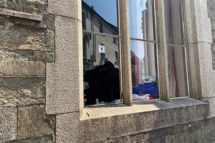 Damage was sustained to St Mary Magdalene Church in Launceston