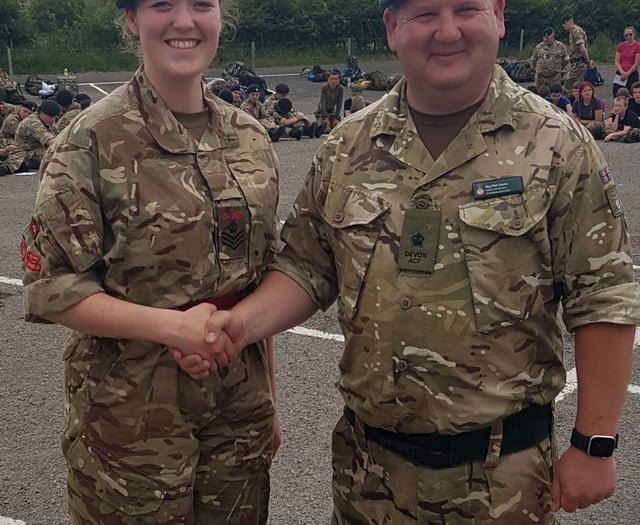 Promotion for senior cadet