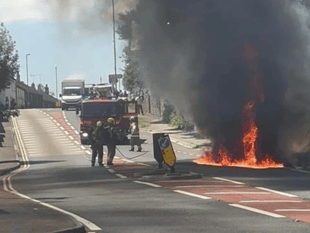A38 disruption at Tideford after car catches fire 