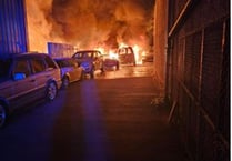 Fire warning after Chinese Lantern destroys 14 cars