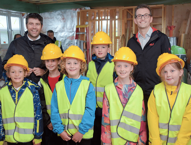 Jacobstow Students with Scott Mann