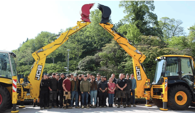 Students get a peak behind the curtain at JCB headquarters
