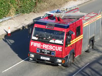 Fire crews battle as 40 tonnes of straw burns in Holsworthy farm fire