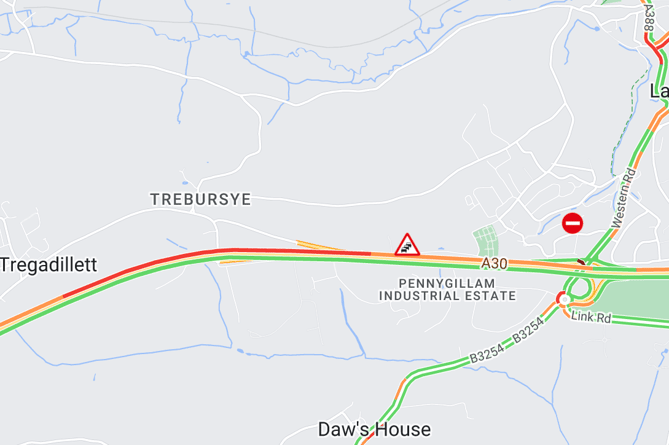 Delays on the A30 eastbound