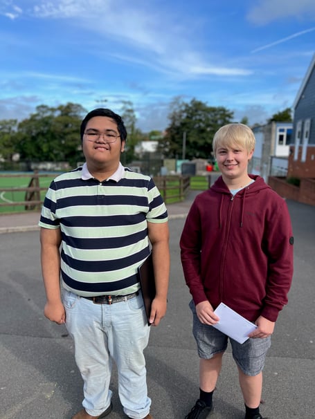 Holsworthy Community College students Vladimir Beligolo and Sam Farmer