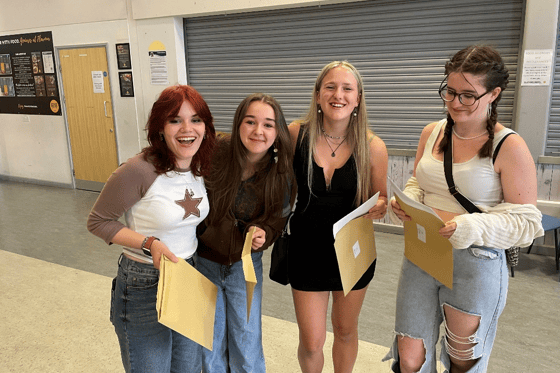 Students from Bude collect their GCSE's 2023
