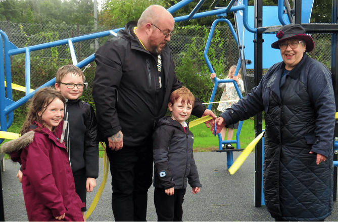 The official opening of the park took place on Thursday, September 27 by the deputy Portreeve Steve Pound and youngest son Winston