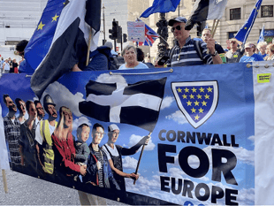 Cornish EU rejoin supporters march across London