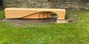 Bude 'wave benches' built from remnants of Triangle tree unveiled