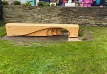 Bude 'wave benches' built from remnants of Triangle tree unveiled