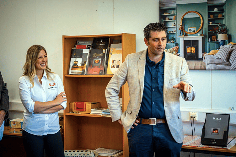 Scott on a visit to Hunter Stoves in Camelford