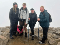 Bude adventurers brave storm to climb Snowdon for charity