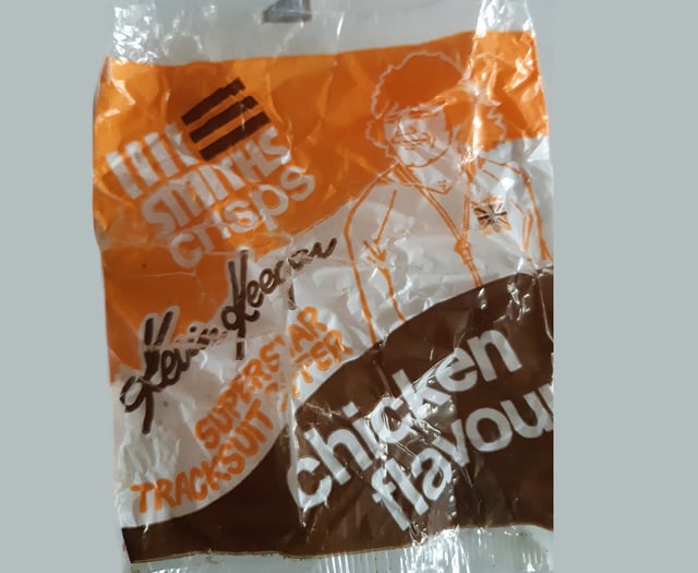 Kevin Keegan crisp packet from 1977 is found on a Cornish beach