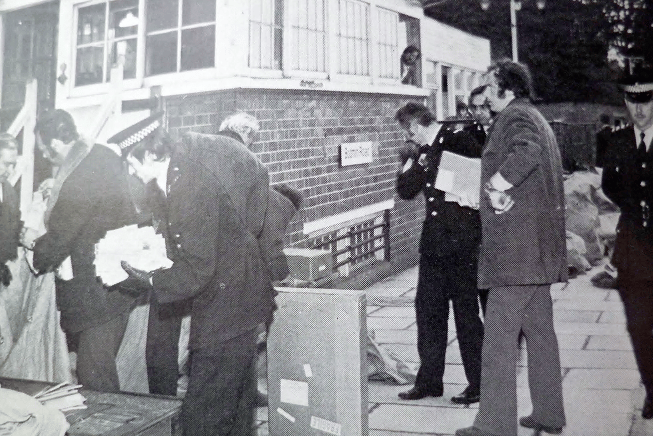 Local historian and photograph collector Barrie Doney has no shortage of pictures and stories from Cornwall’s past. Barrie says of this picture: “This shows police at Bodmin Road (now Bodmin Parkway) Station after all the Post Office bags were stolen in 1974.”