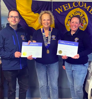 Rhodri Shaw Davies, Lions President Lyn Fursdon and Elizabeth Shaw Davis