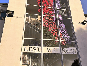 Students create poppy displays for Remembrance