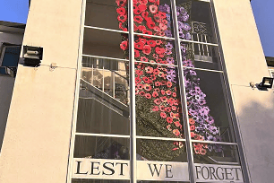 Students create poppy displays for Remembrance