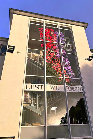 Students create poppy displays for Remembrance