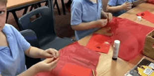Launceston students make their own poppies for Remembrance