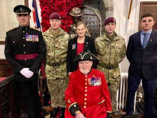 Poppies fell from the rafters at Kilkhampton Festival of Remembrance