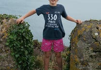 Nine-year-old from Cardinham to complete 330-mile run 
