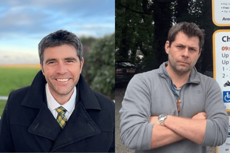 Scott Mann MP (left) defended the Government's record after a letter from Cllr Leigh Frost (right)