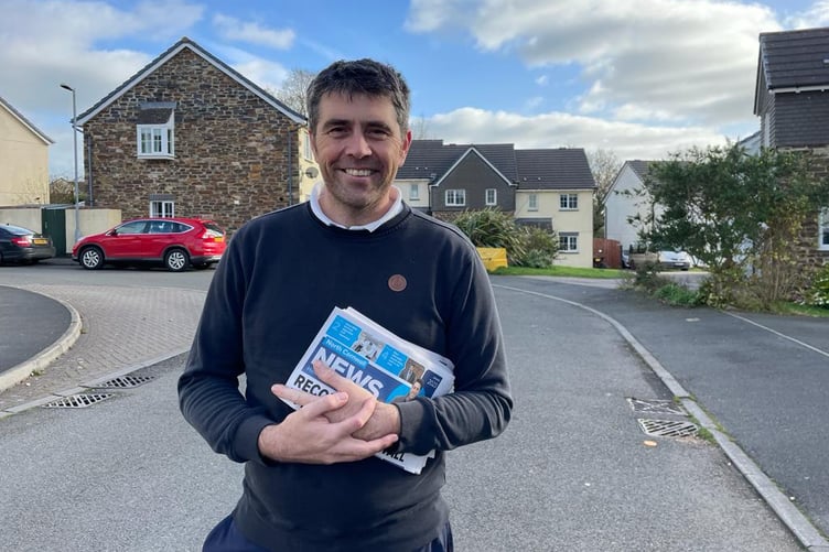 Scott Mann pictured campaigning in Launceston