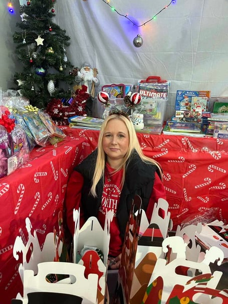Chele has been collecting items for 24 families this year and arond 67 children