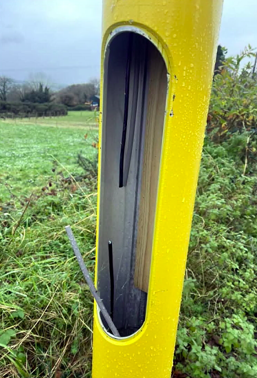 Damaged speed camera